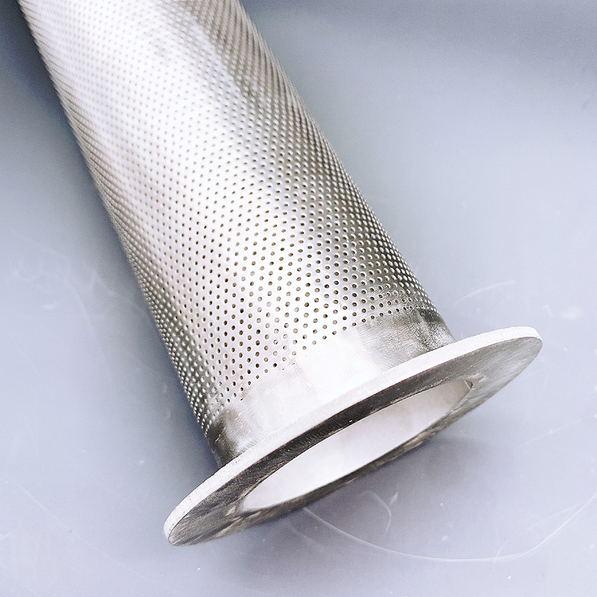 Perforated metal tube