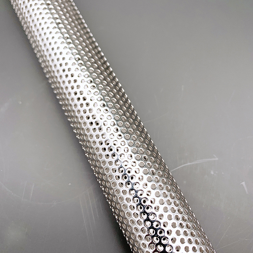 Perforated metal tube