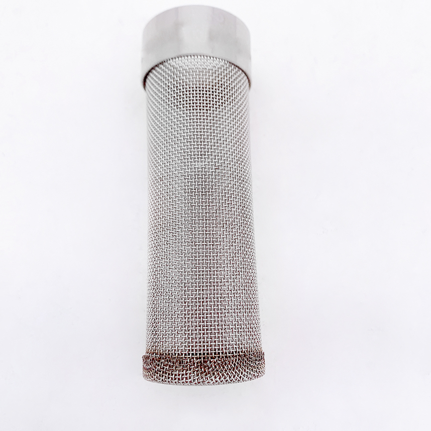 Woven wire mesh cylinder