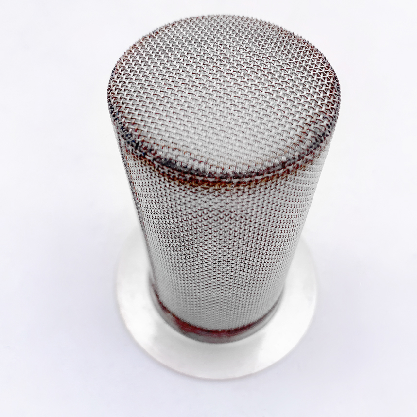 Woven wire mesh cylinder