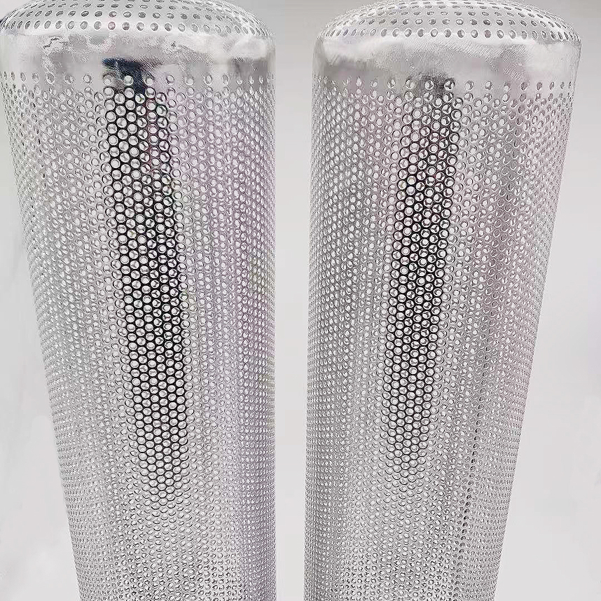 Perforated round bottom cylinder